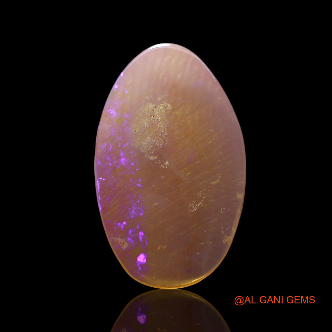 Natural Untreated Fire Opal Loose Gemstone Oval Cabochon From Australia 2.00 Cts 16x10x1 mm AF-688