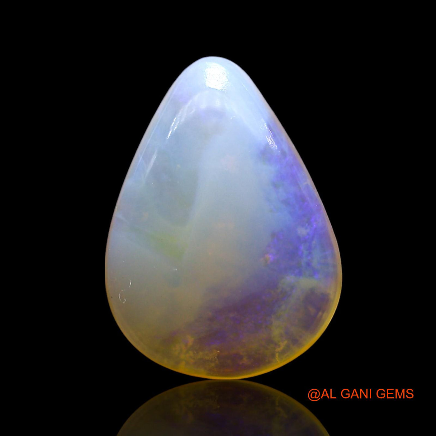 Natural Fire Opal Gemstone 3.00 Cts Loose Pear Cabochon From Australia 14x10x4 mm AF-689