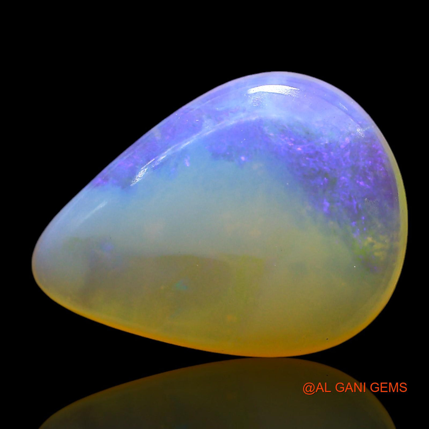 Natural Fire Opal Gemstone 3.00 Cts Loose Pear Cabochon From Australia 14x10x4 mm AF-689