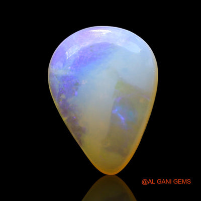 Natural Fire Opal Gemstone 3.00 Cts Loose Pear Cabochon From Australia 14x10x4 mm AF-689