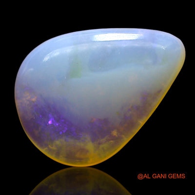 Natural Fire Opal Gemstone 3.00 Cts Loose Pear Cabochon From Australia 14x10x4 mm AF-689