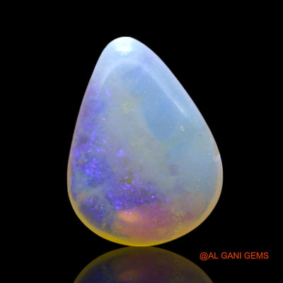 Natural Fire Opal Gemstone 3.00 Cts Loose Pear Cabochon From Australia 14x10x4 mm AF-689