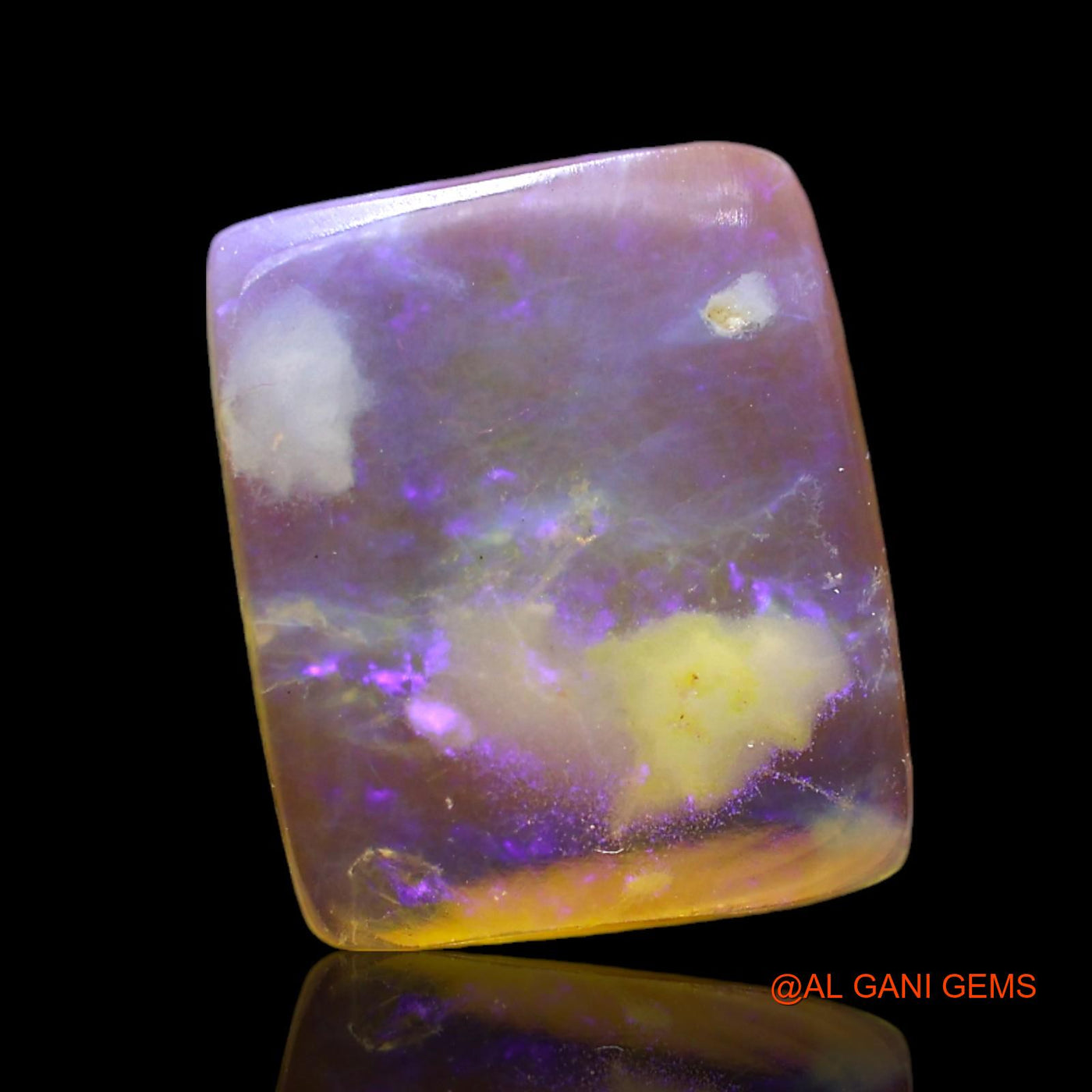 Natural Fire Opal Gemstone 2.00 Cts Loose Square Cabochon From Australia 12x10x2 mm AF-692