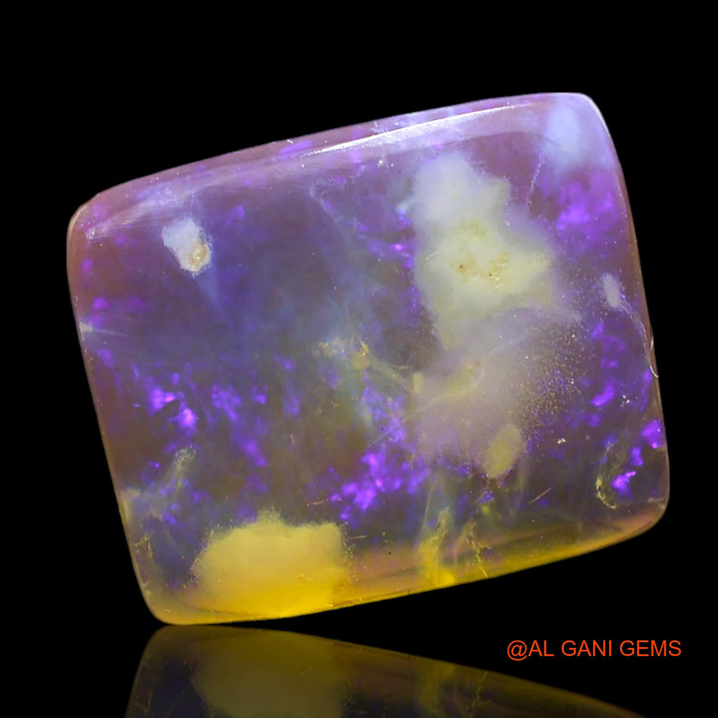 Natural Fire Opal Gemstone 2.00 Cts Loose Square Cabochon From Australia 12x10x2 mm AF-692