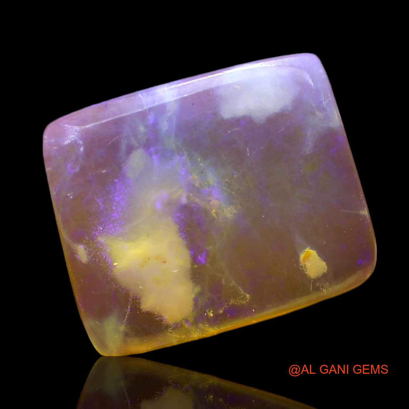 Natural Fire Opal Gemstone 2.00 Cts Loose Square Cabochon From Australia 12x10x2 mm AF-692