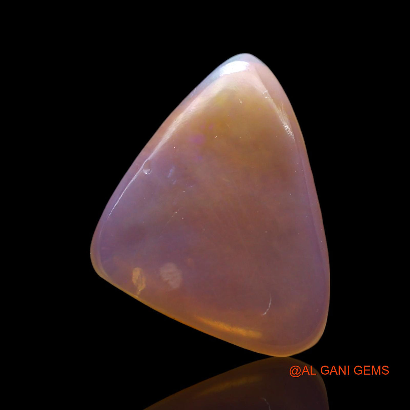 Natural Untreated Fire Opal Loose Gemstone Trillion Cabochon From Australia 2.00 Cts 14x11x2 mm AF-695