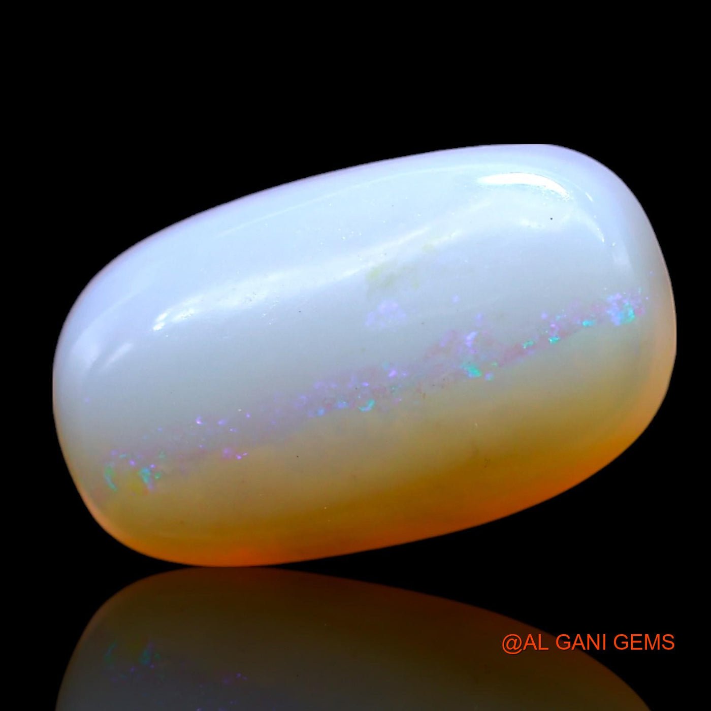 4.00 Cts Natural Australian Fire Opal Loose Gemstone Oval Cabochon 15x8x5 mm AF-696