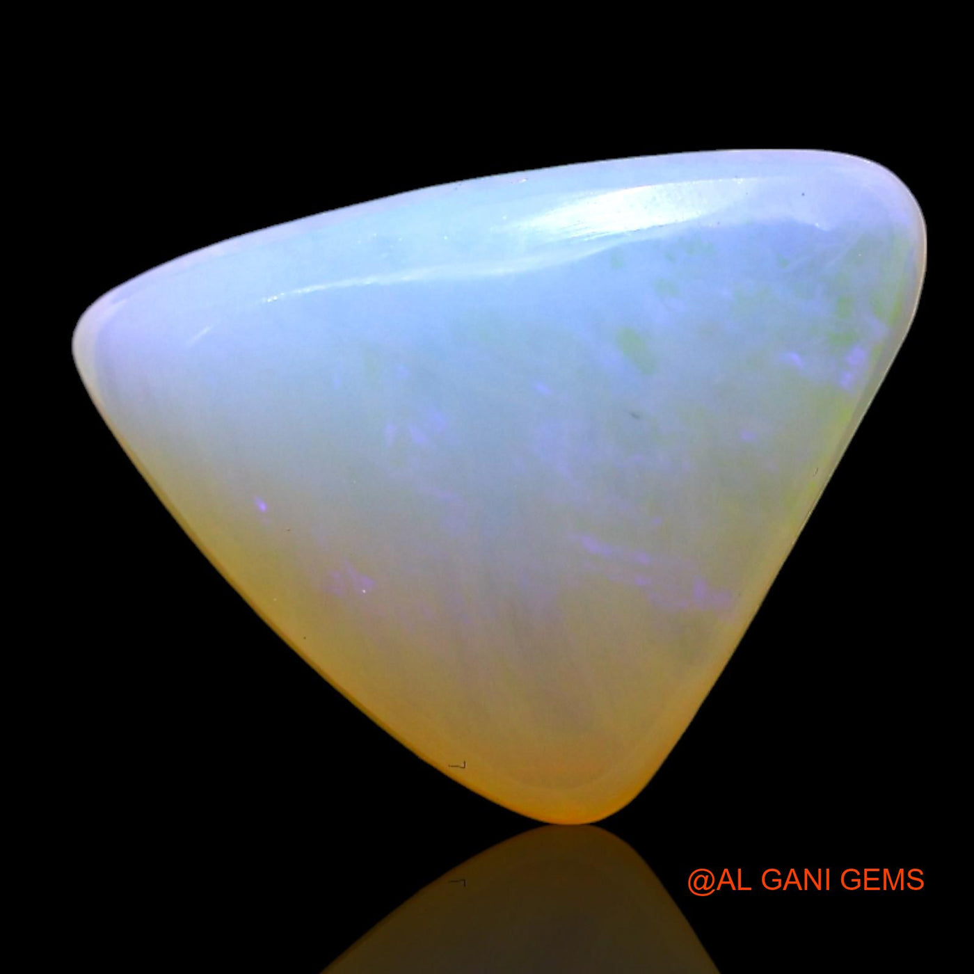 3.00 Cts Unheated Australian Fire Opal Loose Gemstone Trillion Cabochon Natural 14x10x4 mm AF-697