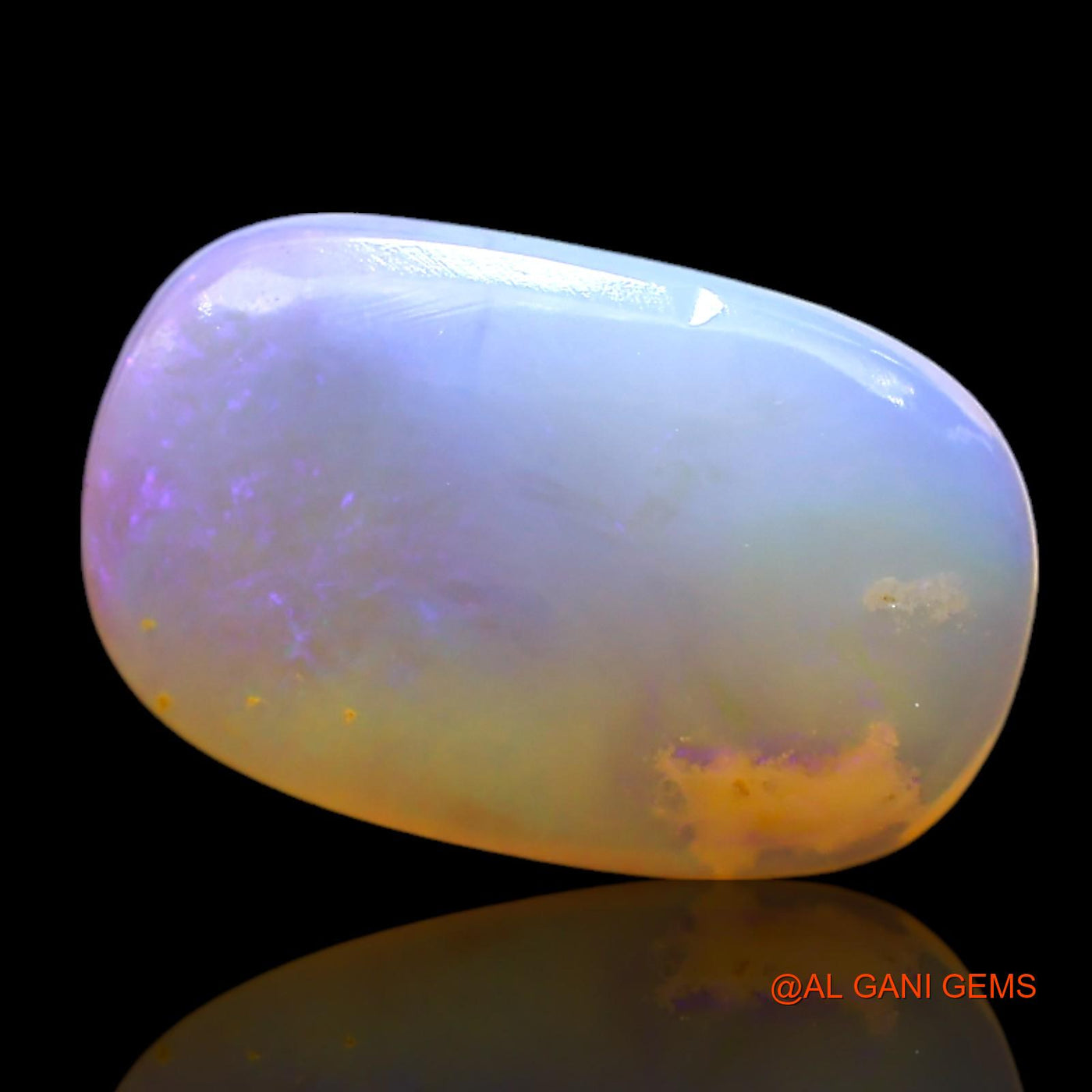 Natural Fire Opal Gemstone 2.00 Cts Loose Oval Cabochon From Australia 14x9x2 mm AF-698