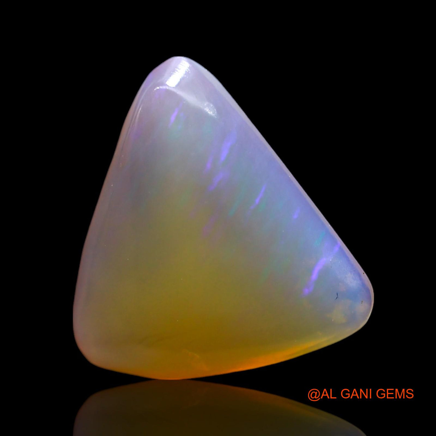 2.00 Cts Natural Australian Fire Opal Trillion Cabochon Loose Gemstone For Jewelry 13x11x3 mm AF-700