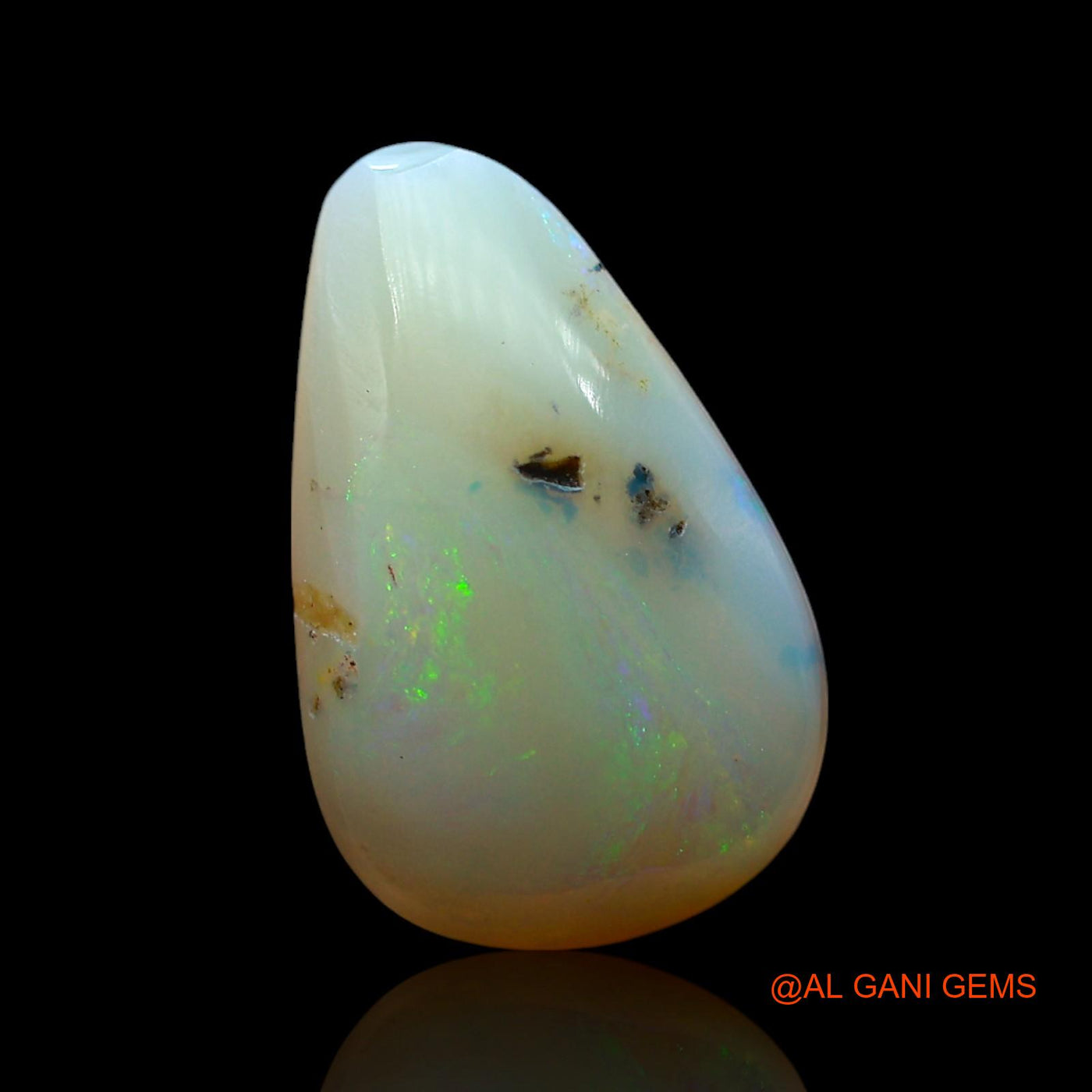 3.00 Cts Natural Australian Fire Opal Loose Gemstone Pear Cabochon 15x9x4 mm AF-701