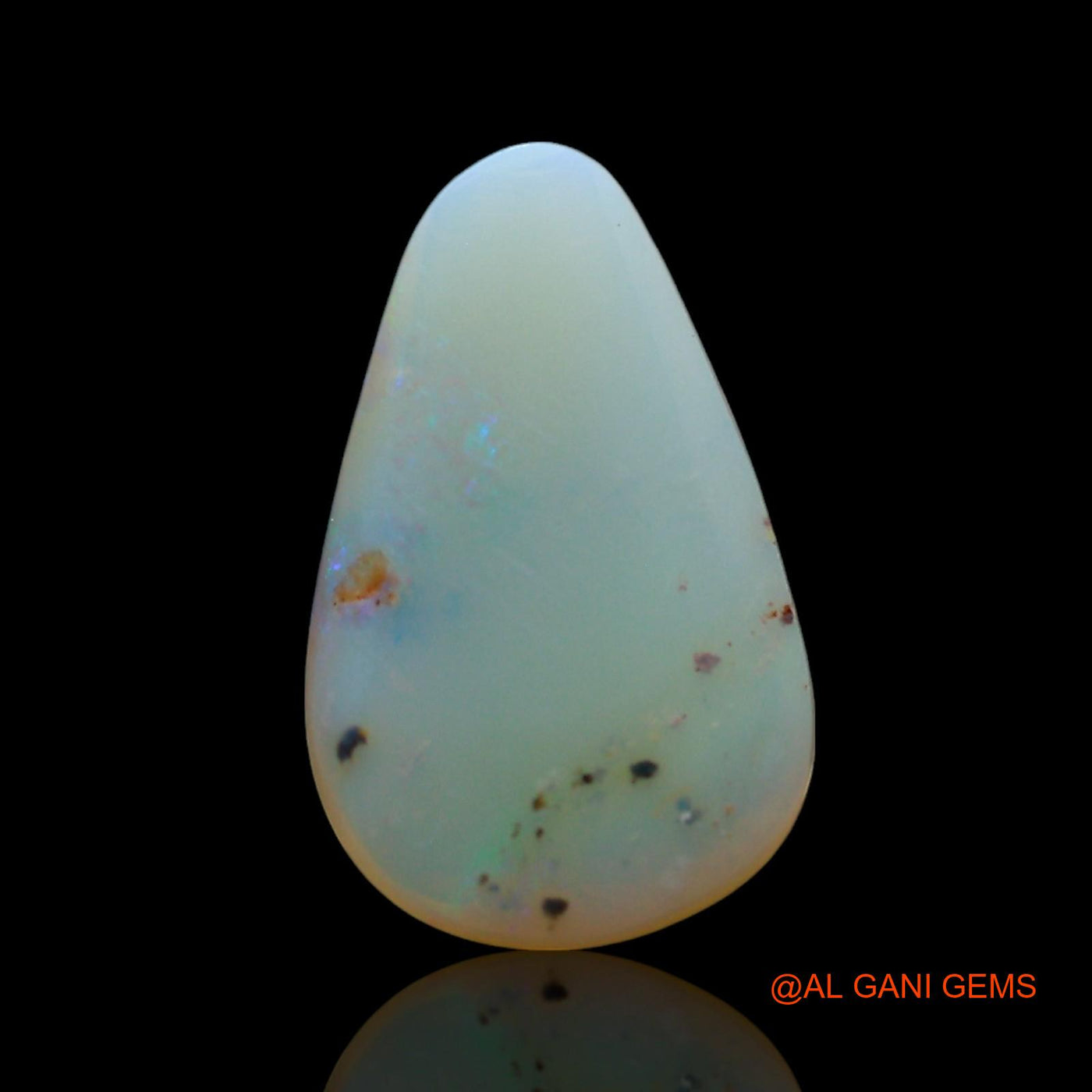 3.00 Cts Natural Australian Fire Opal Loose Gemstone Pear Cabochon 15x9x4 mm AF-701