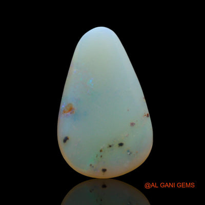 3.00 Cts Natural Australian Fire Opal Loose Gemstone Pear Cabochon 15x9x4 mm AF-701