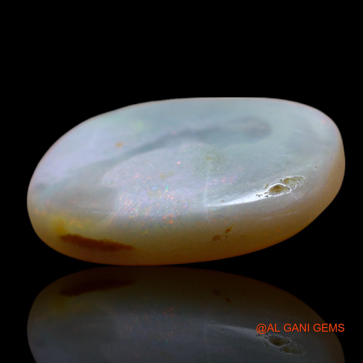 7.00 Cts Natural Australian Fire Opal Loose Gemstone Oval Cabochon 16x13x4 mm AF-70