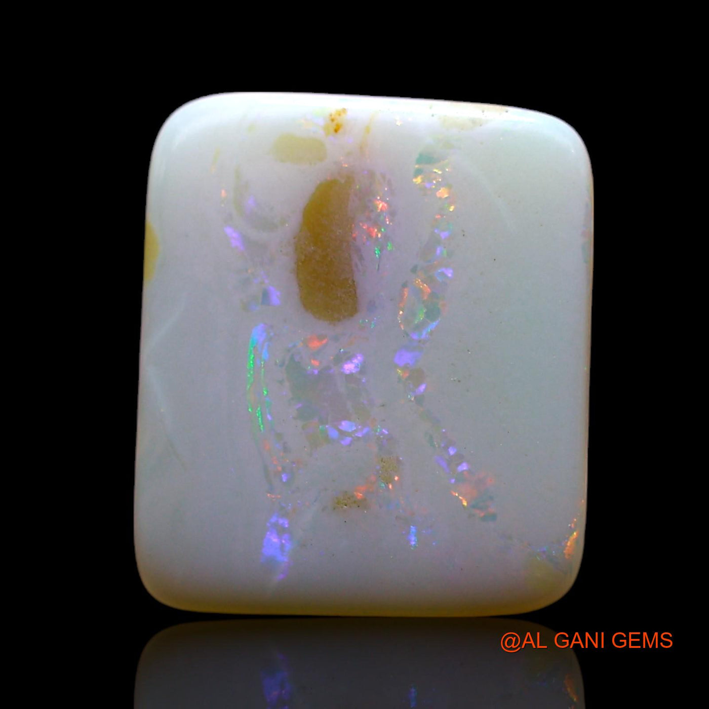 2.00 Cts Natural Australian Fire Opal Loose Gemstone Square Cabochon 11x10x2 mm AF-710