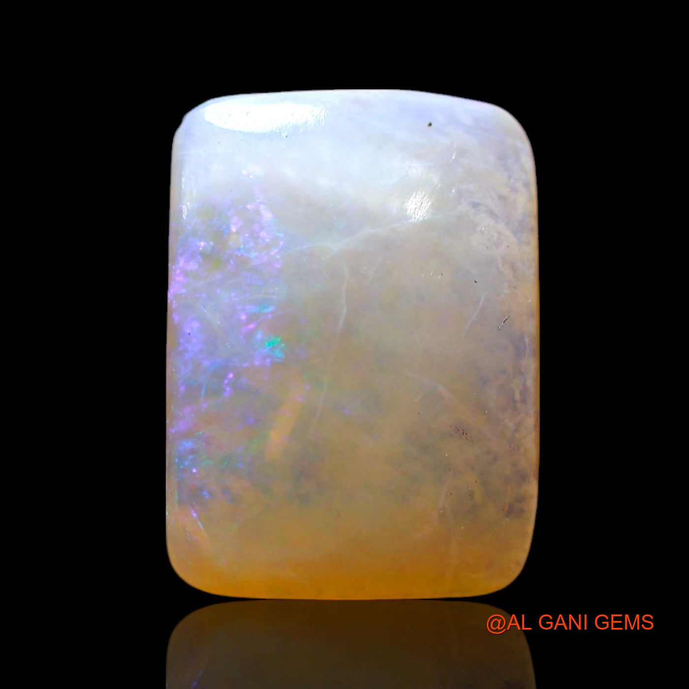 3.00 Cts Natural Australian Fire Opal Loose Gemstone Square Cabochon 12x8x3 mm AF-719