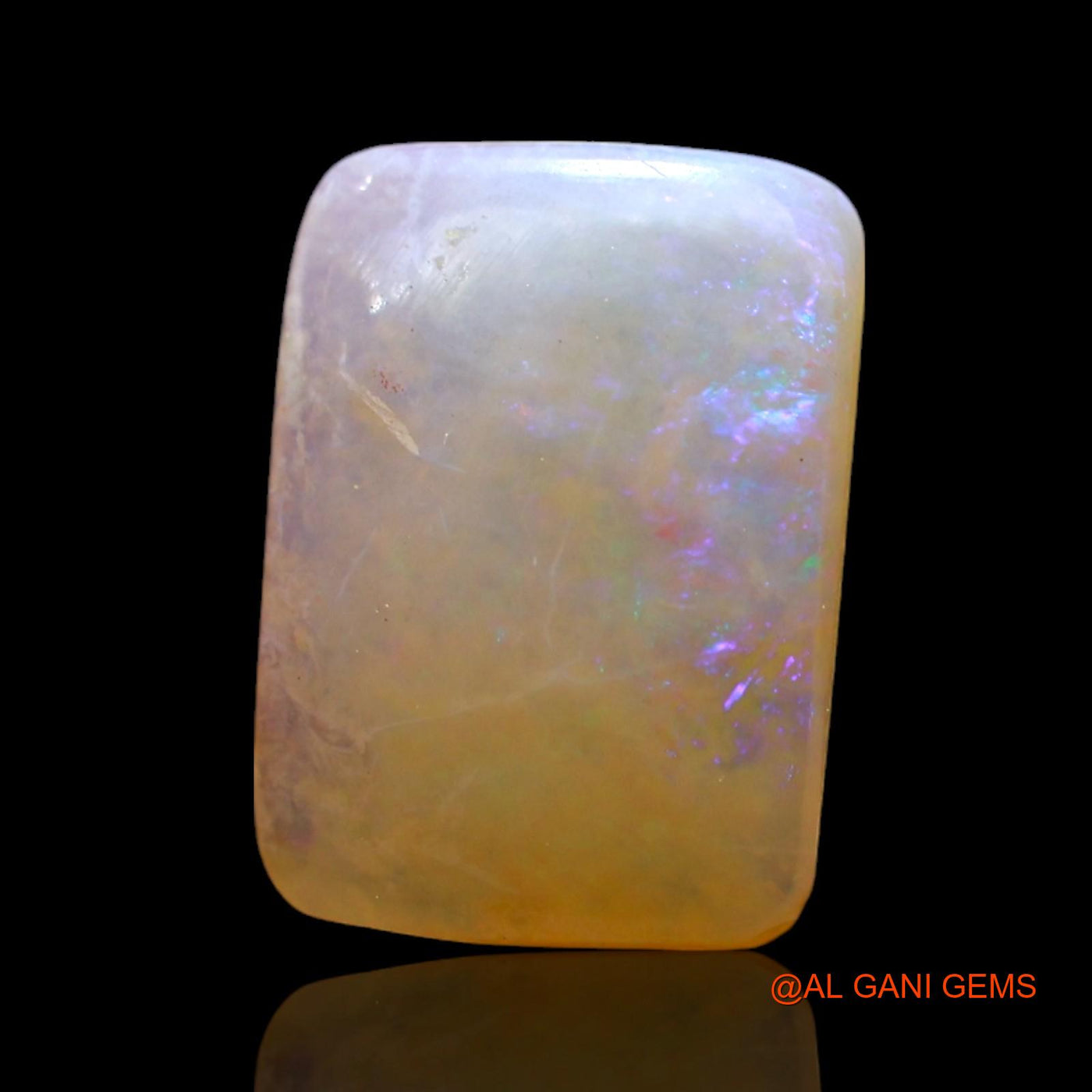 3.00 Cts Natural Australian Fire Opal Loose Gemstone Square Cabochon 12x8x3 mm AF-719