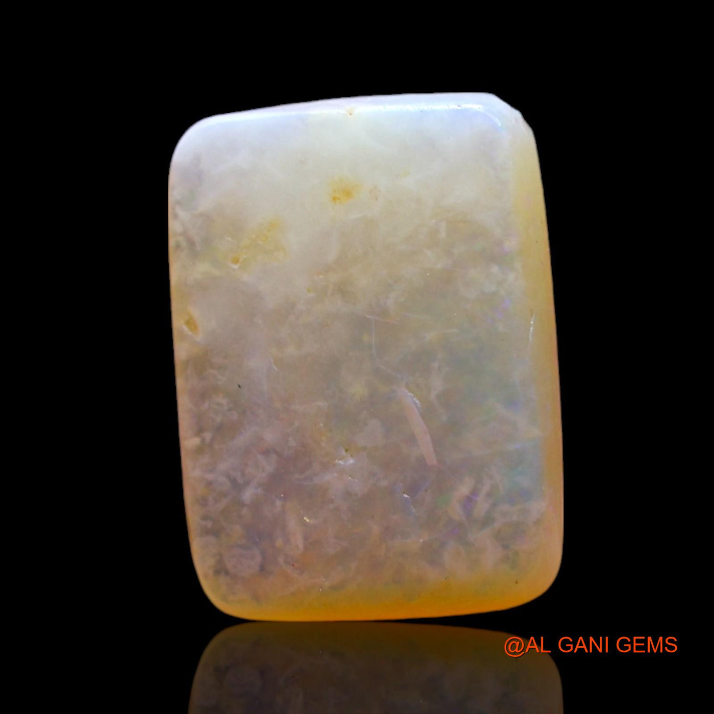 3.00 Cts Natural Australian Fire Opal Loose Gemstone Square Cabochon 12x8x3 mm AF-719