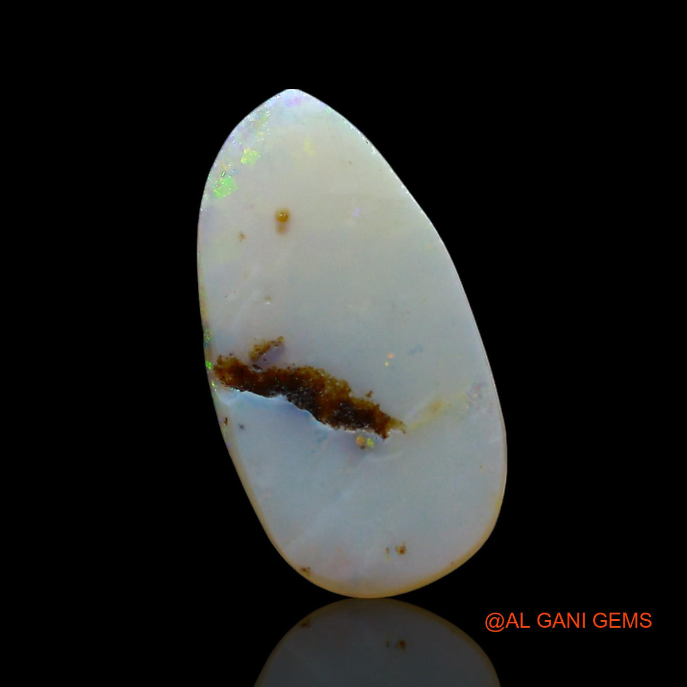 1.00 Cts Natural Australian Fire Opal Pear Cabochon Loose Gemstone For Jewelry 15x8x2 mm AF-732