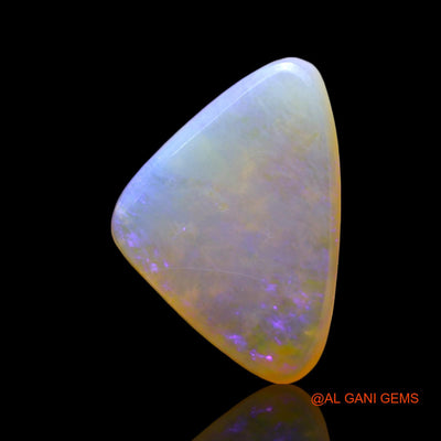Natural Fire Opal Gemstone 2.00 Cts Loose Trillion Cabochon From Australia 14x10x2 mm AF-736