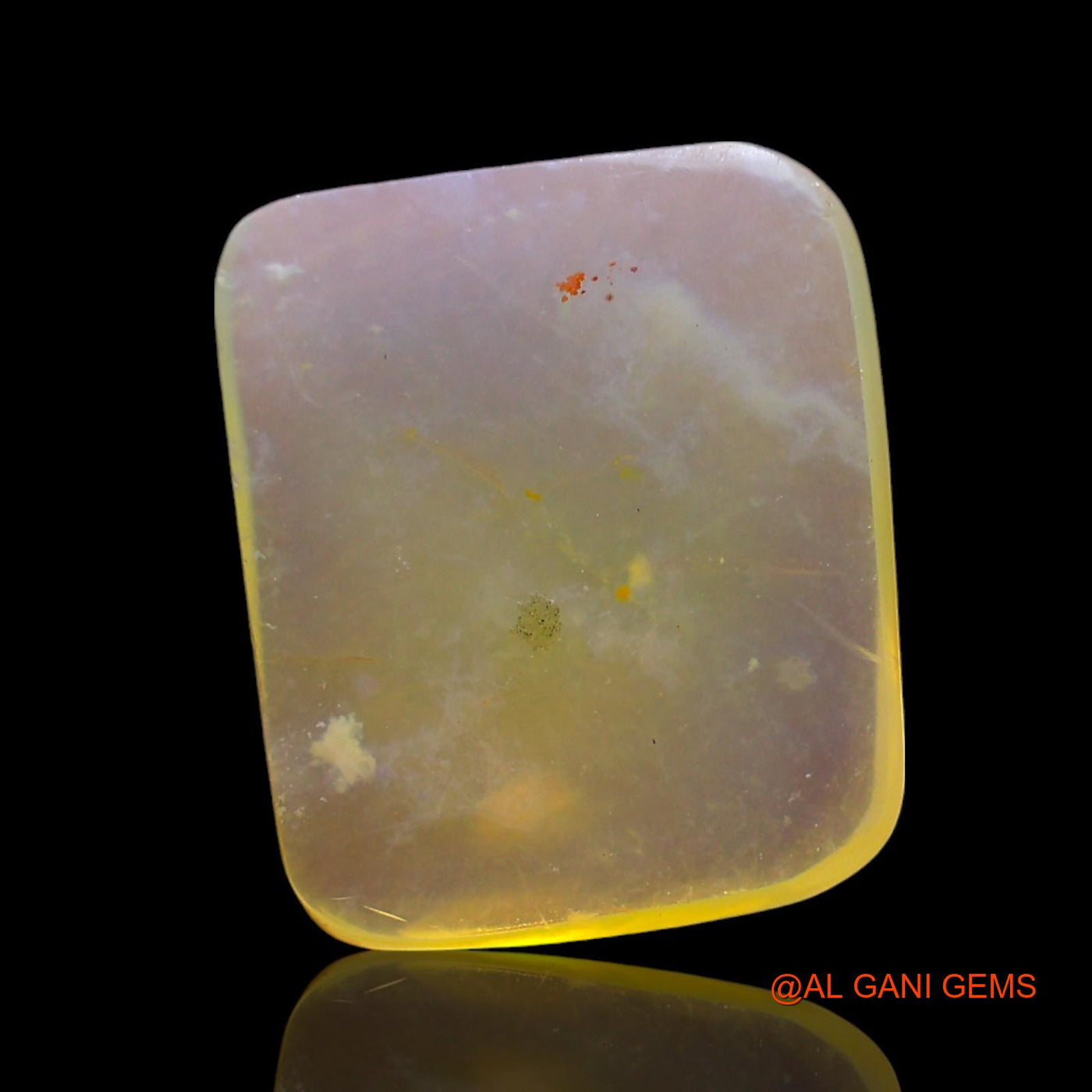 Natural Fire Opal Gemstone 3.00 Cts Loose Square Cabochon From Australia 12x10x4 mm AF-742