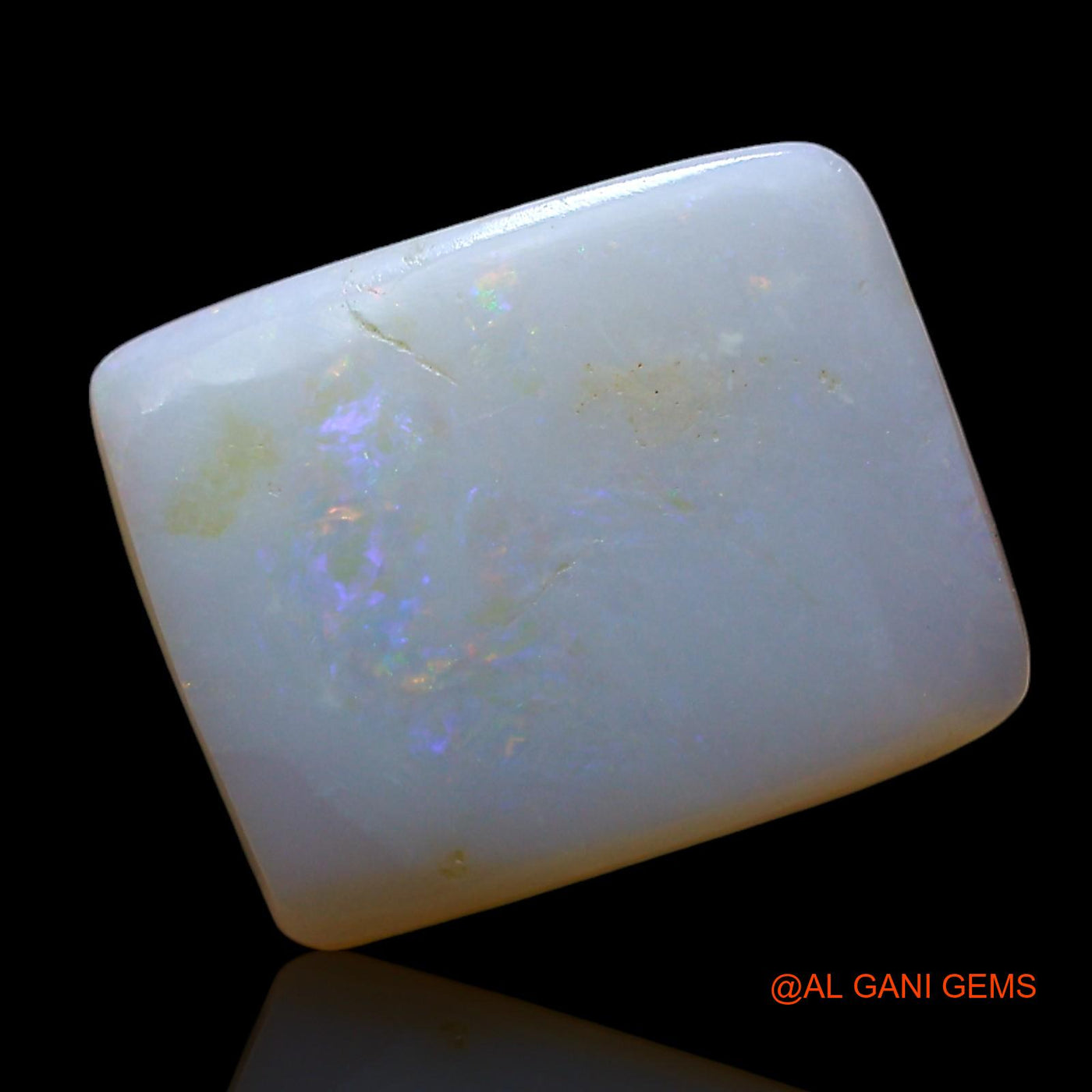 Natural Fire Opal Gemstone 2.00 Cts Loose Square Cabochon From Australia 11x9x3 mm AF-748
