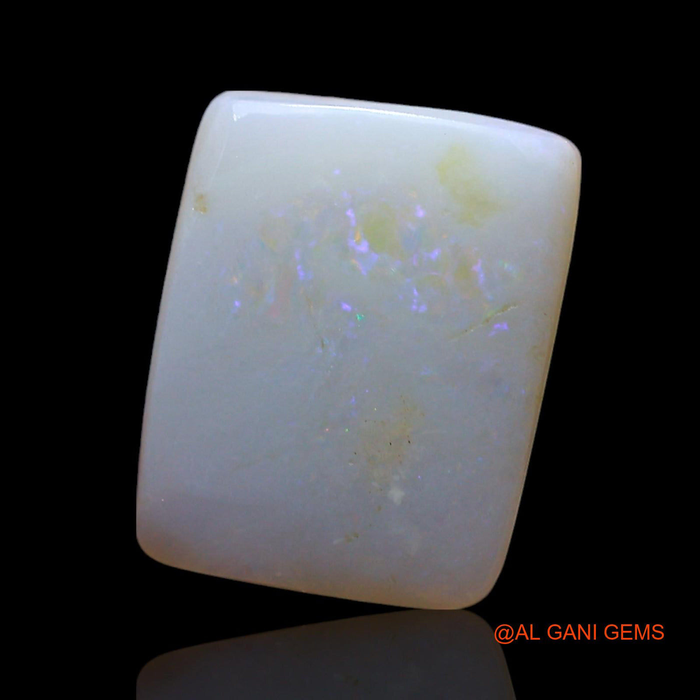Natural Fire Opal Gemstone 2.00 Cts Loose Square Cabochon From Australia 11x9x3 mm AF-748