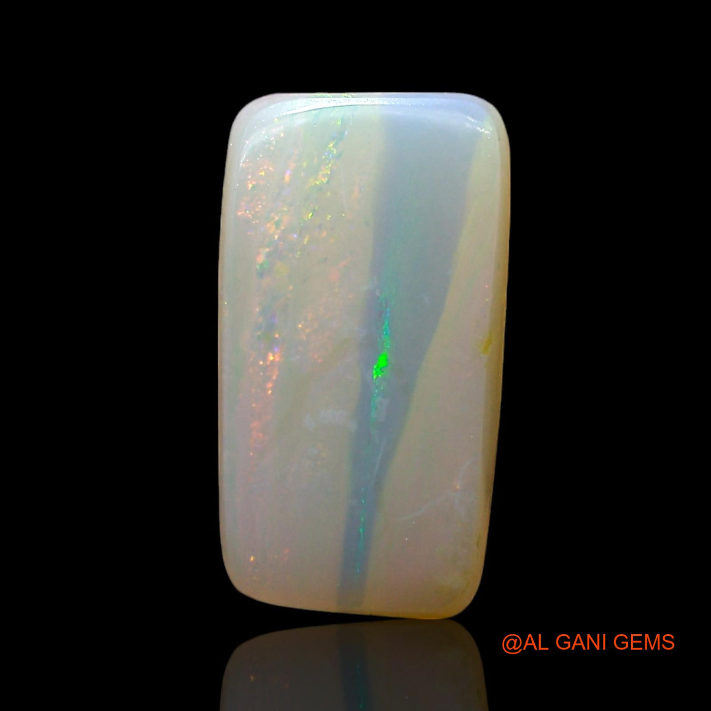 2.00 Cts Natural Australian Fire Opal Loose Gemstone Square Cabochon 12x7x3 mm AF-749