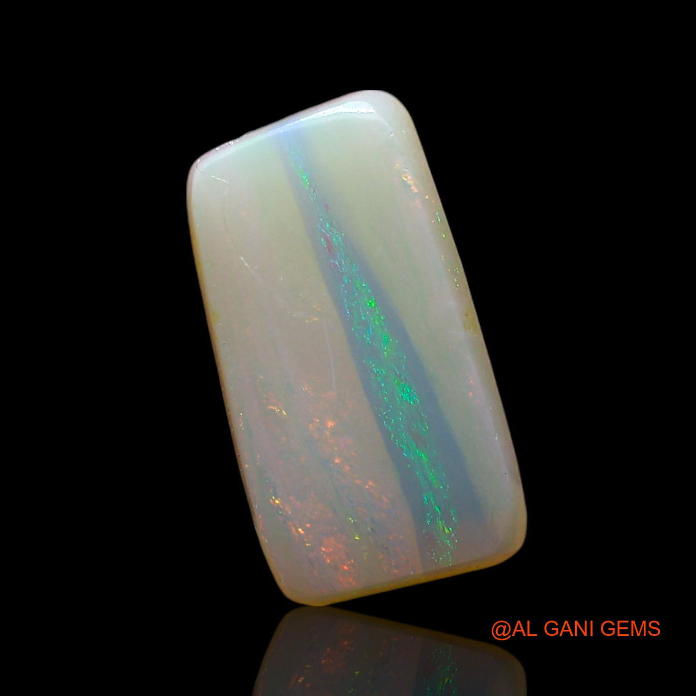 2.00 Cts Natural Australian Fire Opal Loose Gemstone Square Cabochon 12x7x3 mm AF-749