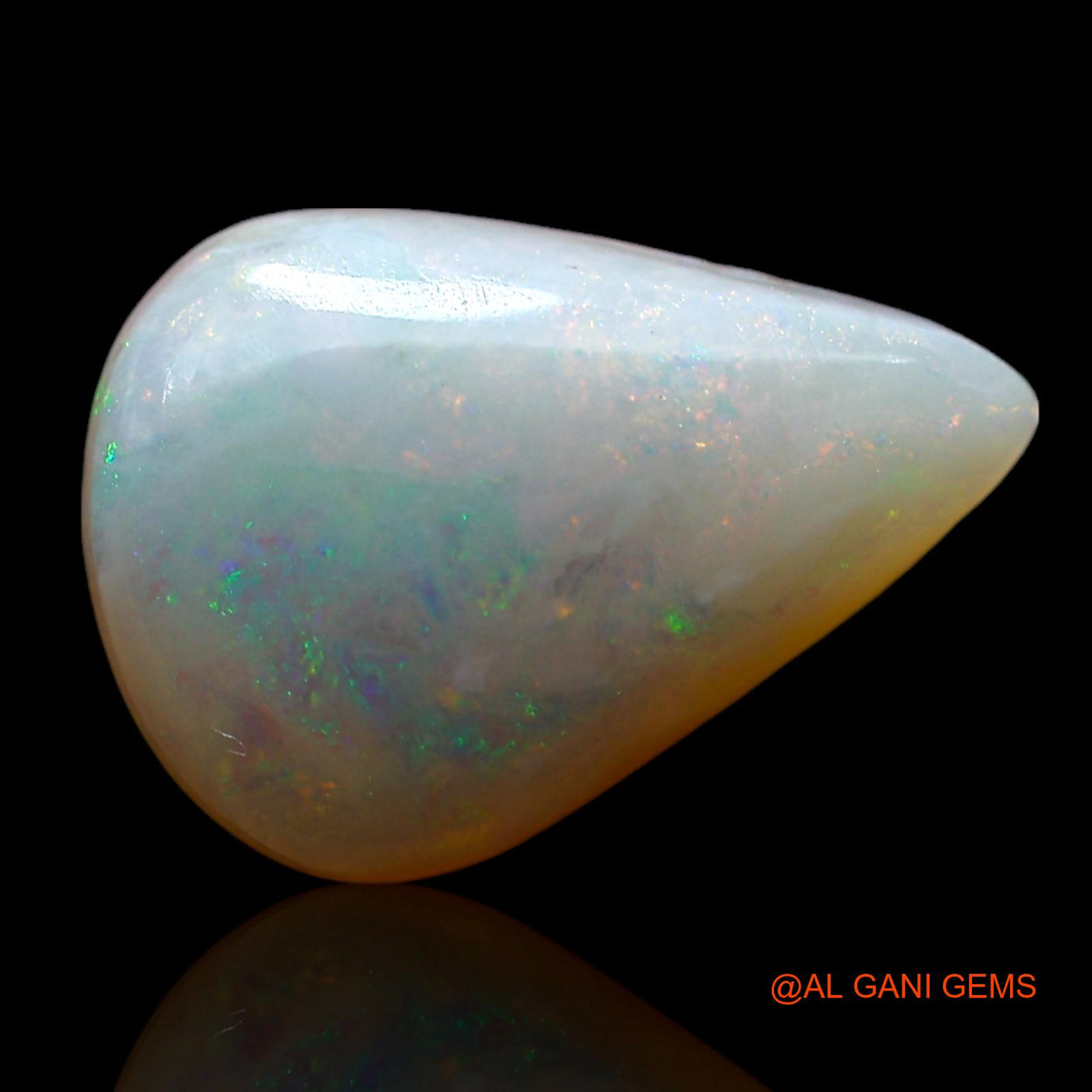 2.00 Cts Natural Australian Fire Opal Loose Gemstone Pear Cabochon 13x9x3 mm AF-752
