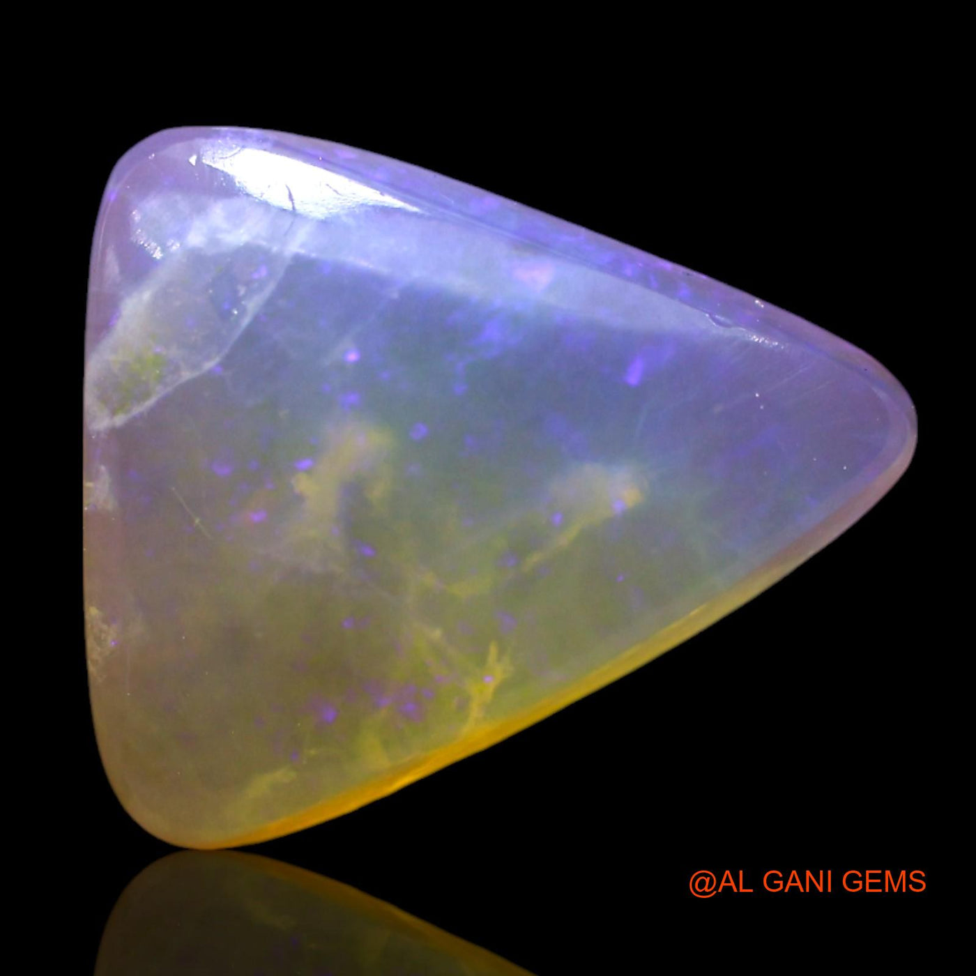 3.00 Cts Natural Australian Fire Opal Loose Gemstone Trillion Cabochon 13x10x4 mm AF-757