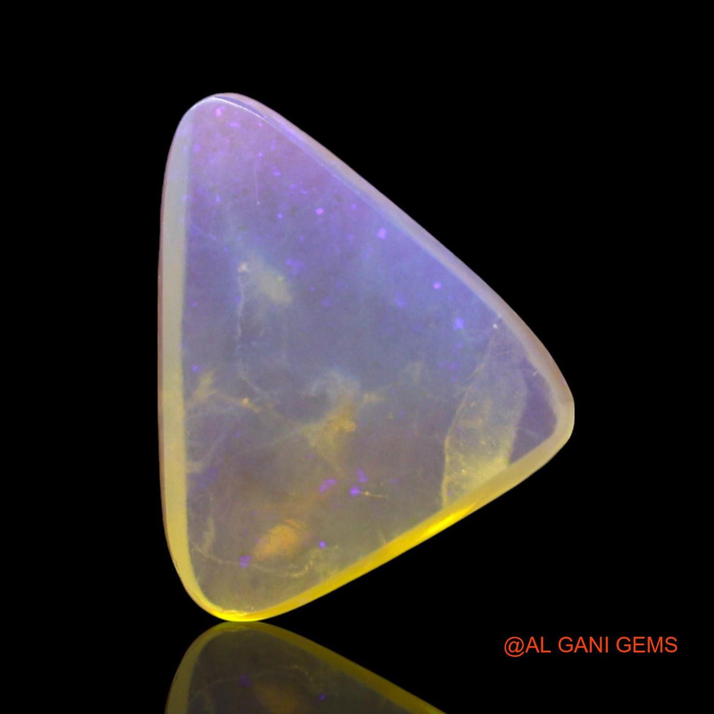 3.00 Cts Natural Australian Fire Opal Loose Gemstone Trillion Cabochon 13x10x4 mm AF-757