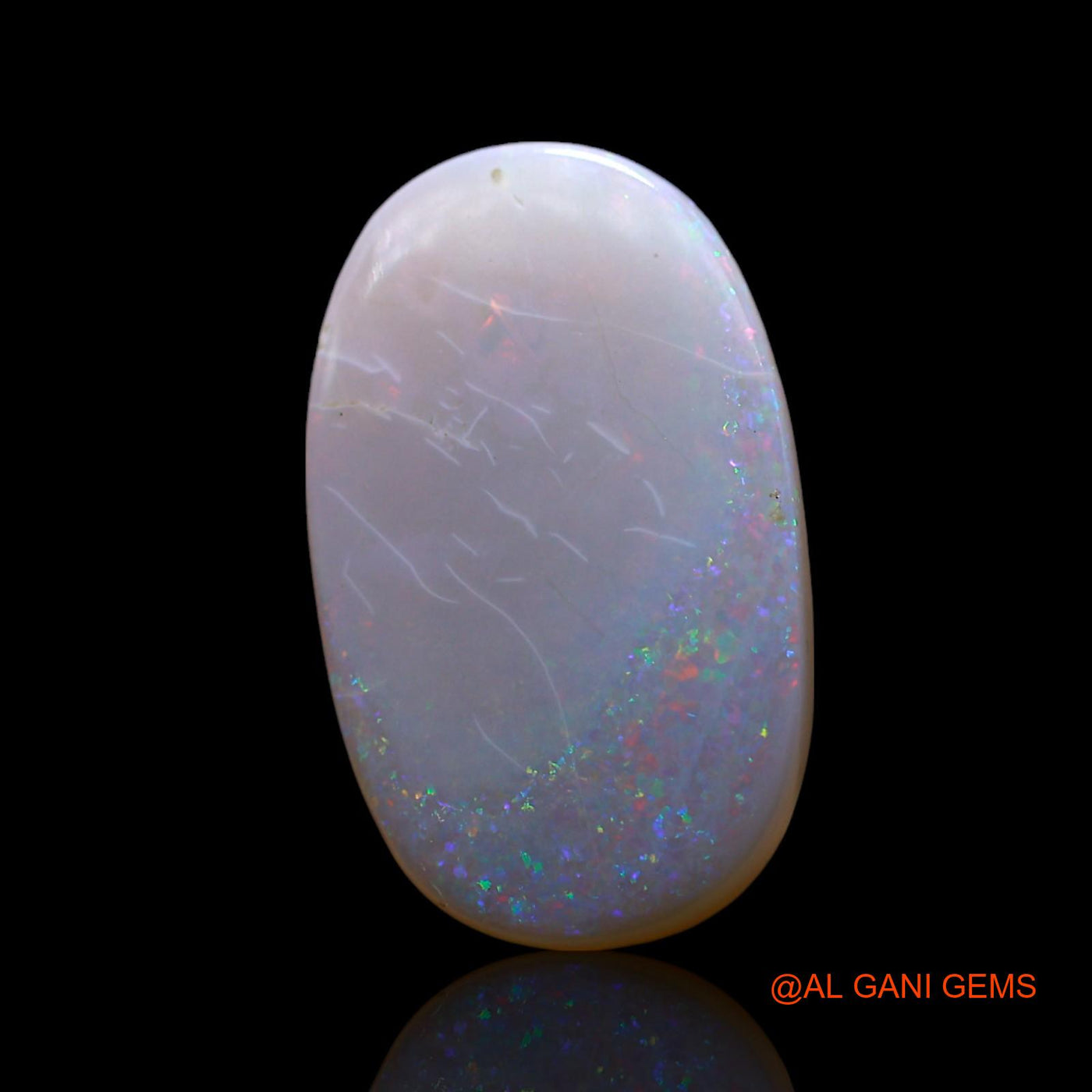 3.00 Cts Unheated Australian Fire Opal Loose Gemstone Oval Cabochon Natural 18x11x2 mm AF-75