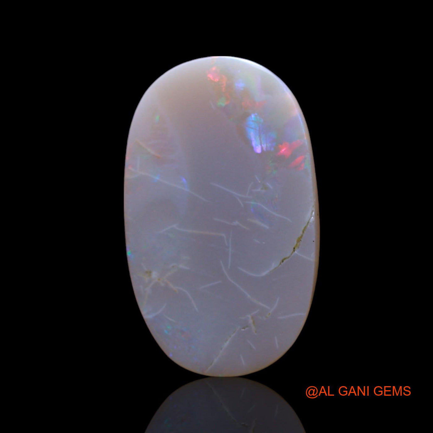 3.00 Cts Unheated Australian Fire Opal Loose Gemstone Oval Cabochon Natural 18x11x2 mm AF-75