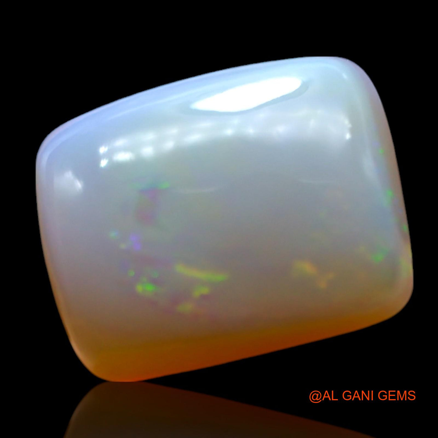 Natural Fire Opal Gemstone 5.00 Cts Loose Square Cabochon From Australia 11x8x6 mm AF-766