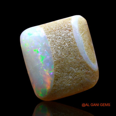 2.00 Cts Natural Australian Fire Opal Square Cabochon Loose Gemstone For Jewelry 11x10x3 mm AF-767