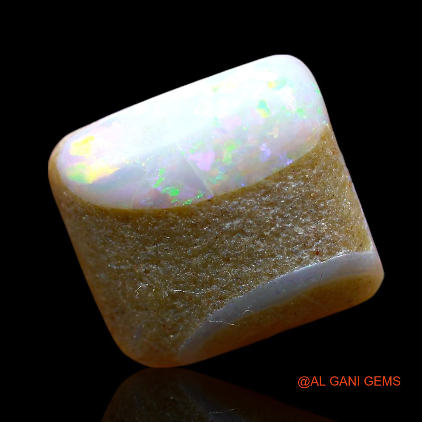 2.00 Cts Natural Australian Fire Opal Square Cabochon Loose Gemstone For Jewelry 11x10x3 mm AF-767