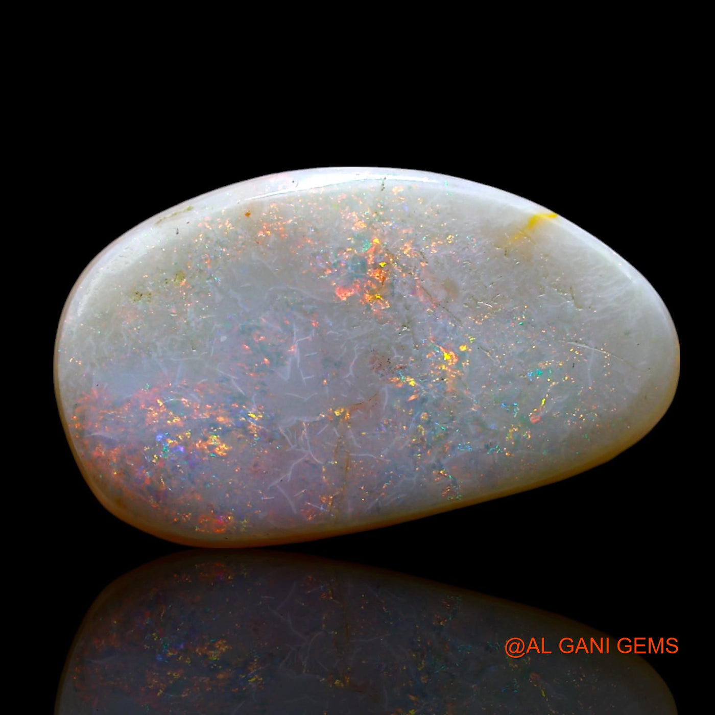 4.00 Cts Unheated Australian Fire Opal Loose Gemstone Fancy Cabochon Natural 18x11x3 mm AF-76