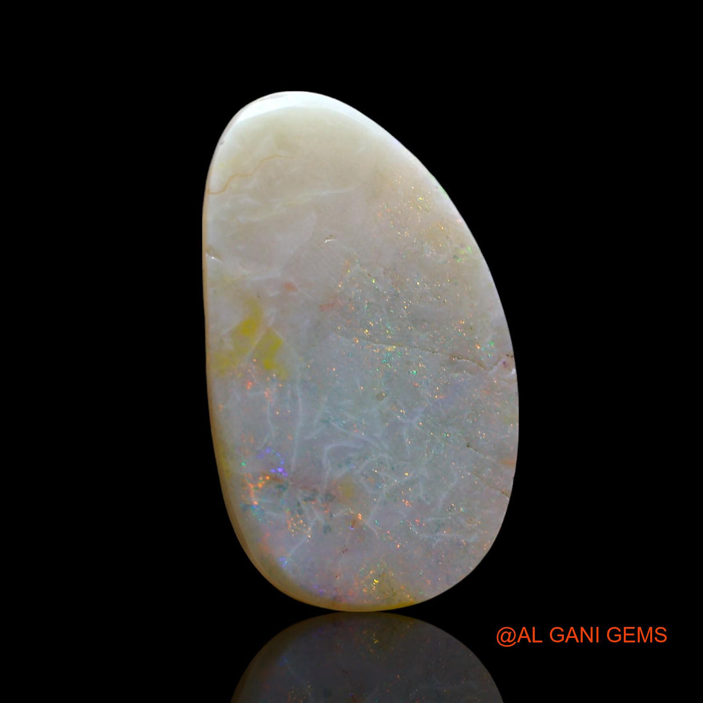 4.00 Cts Unheated Australian Fire Opal Loose Gemstone Fancy Cabochon Natural 18x11x3 mm AF-76
