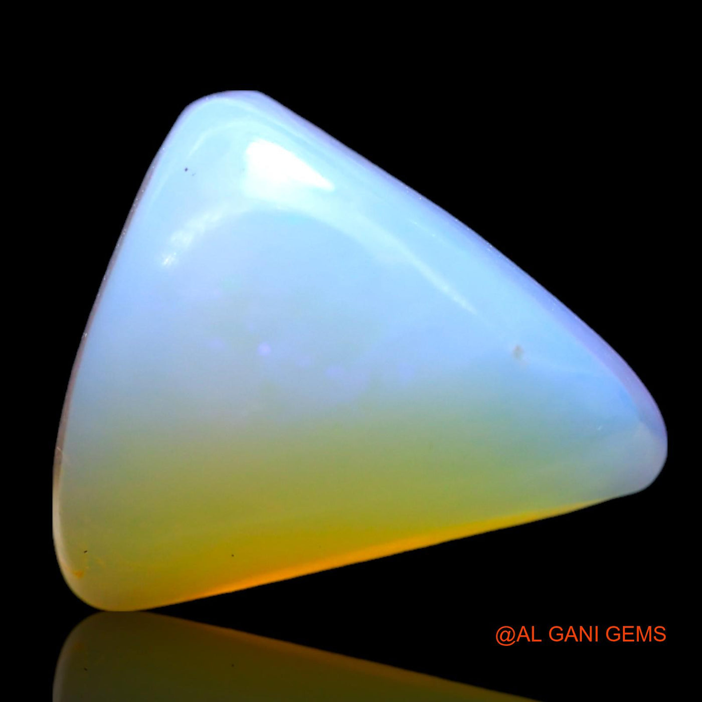 3.00 Cts Unheated Australian Fire Opal Loose Gemstone Trillion Cabochon Natural 11x9x5 mm AF-773