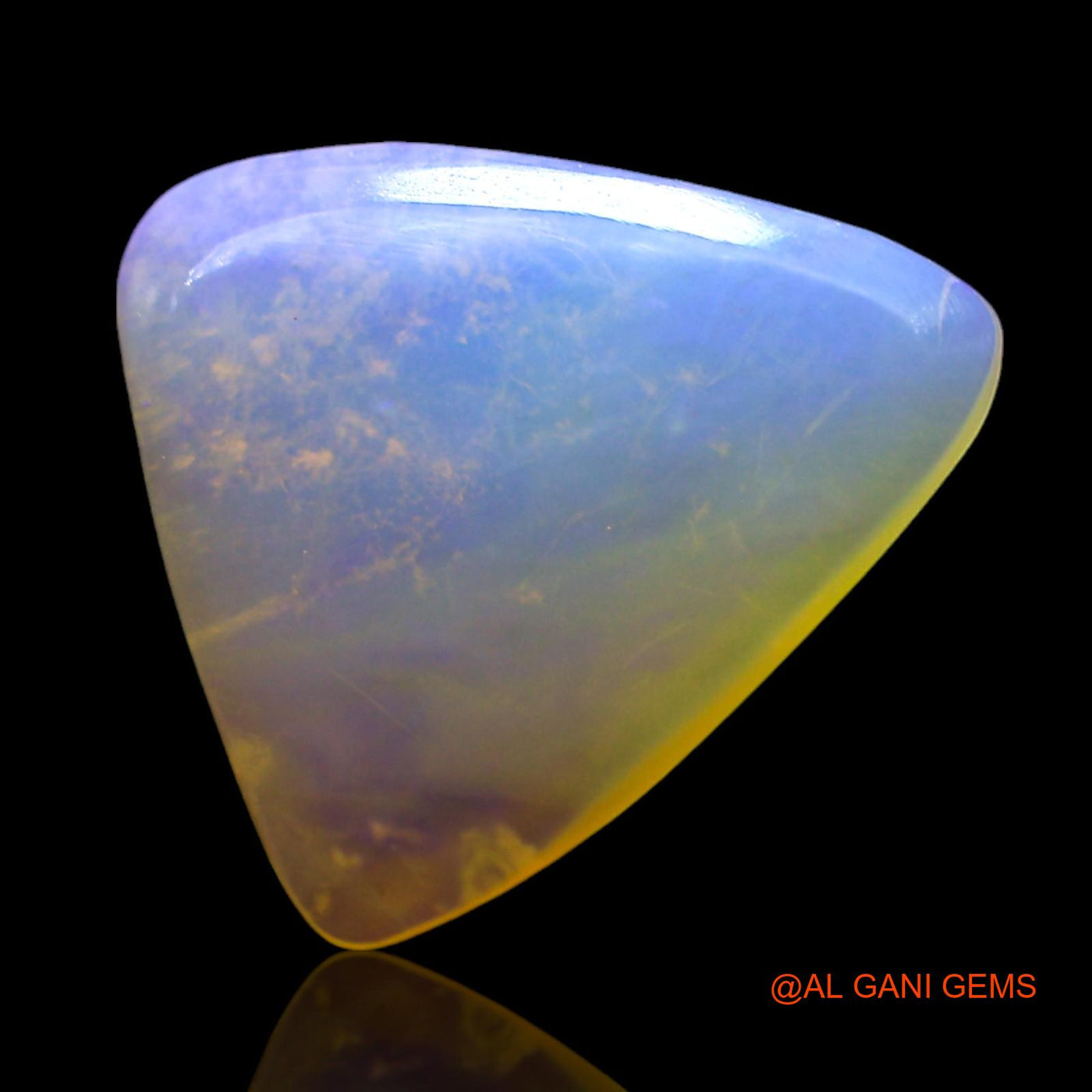 1.00 Cts Unheated Australian Fire Opal Loose Gemstone Trillion Cabochon Natural 11x10x3 mm AF-774