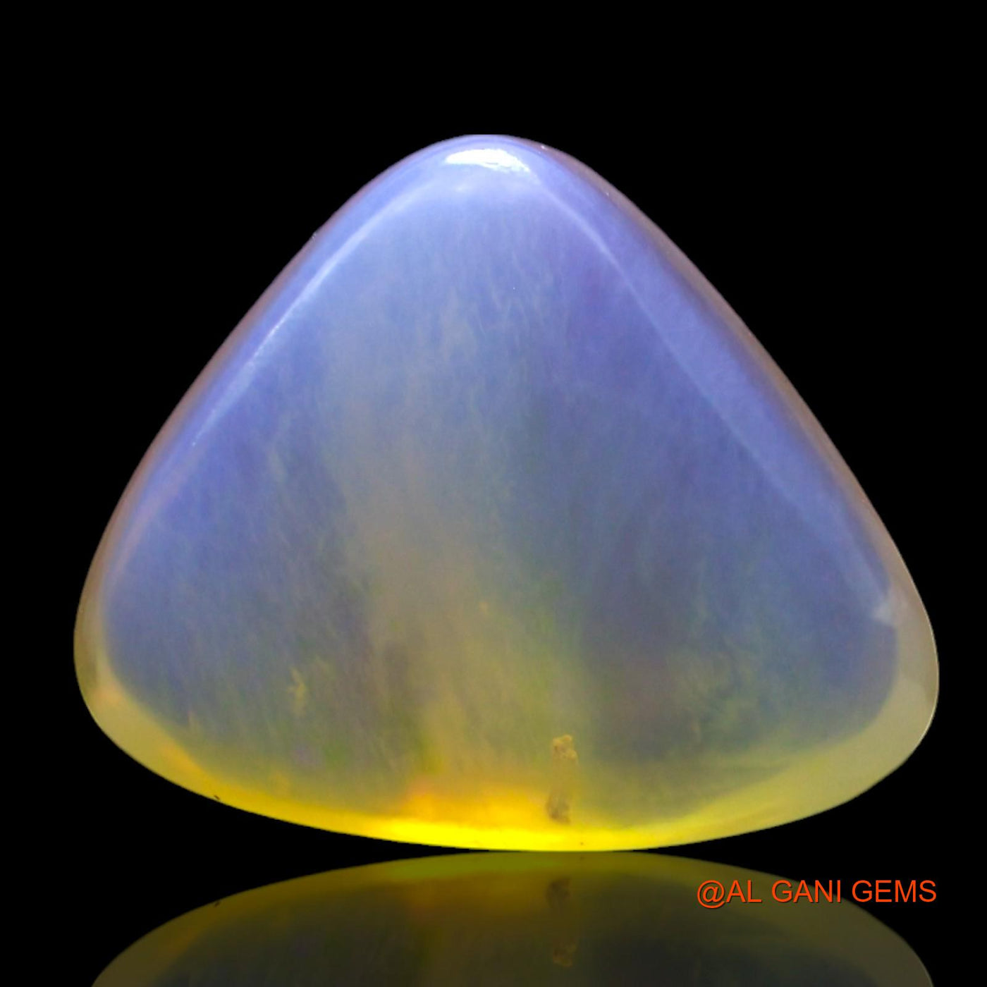 3.00 Cts Natural Australian Fire Opal Loose Gemstone Trillion Cabochon 11x10x5 mm AF-775