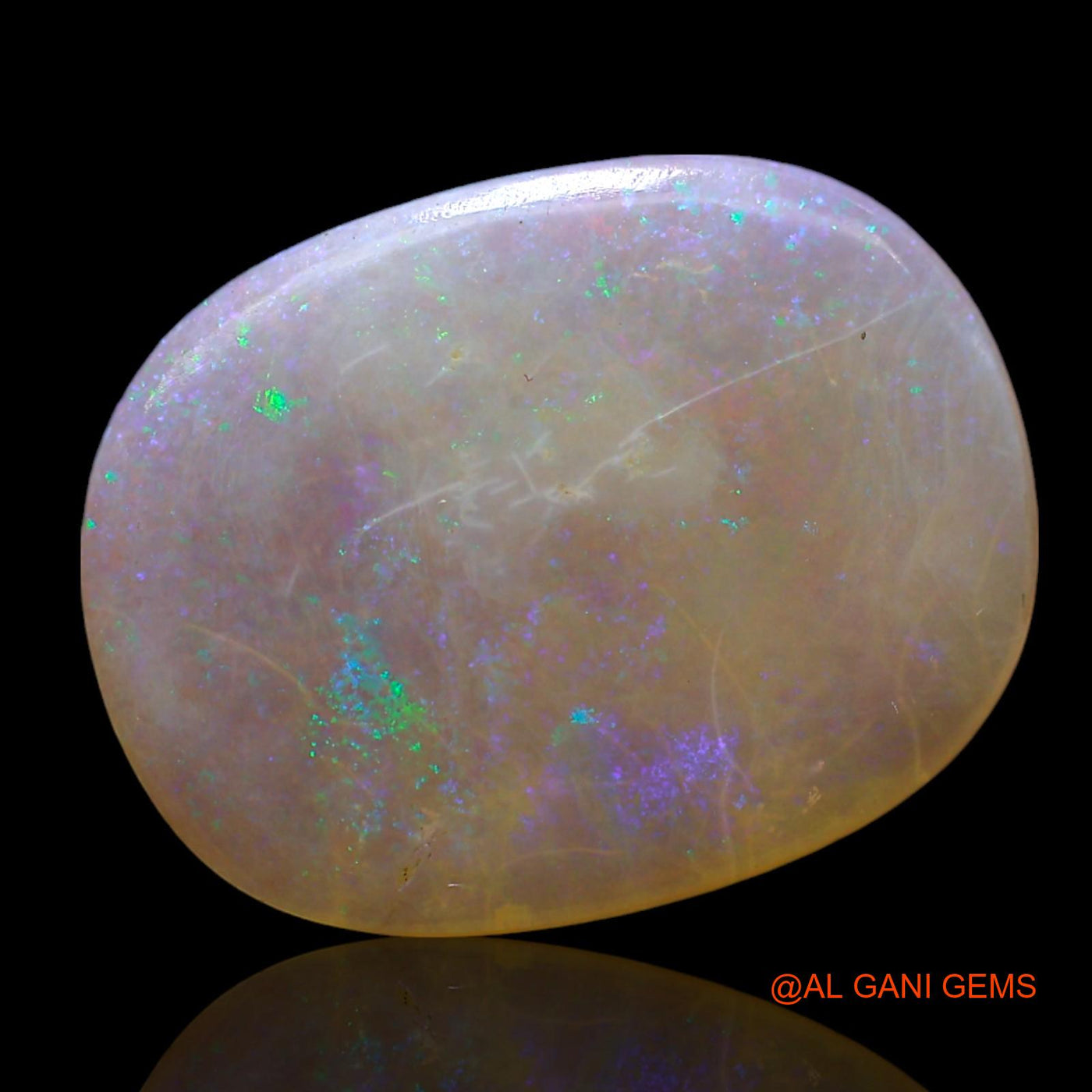 Natural Fire Opal Gemstone 4.00 Cts Loose Oval Cabochon From Australia 17x13x2 mm AF-77