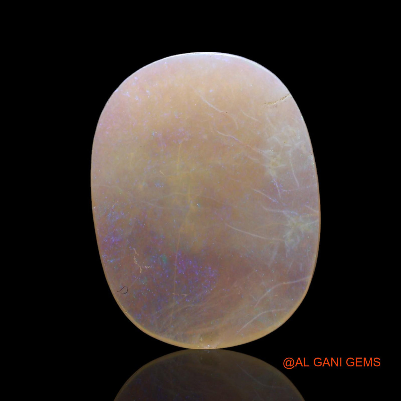 Natural Fire Opal Gemstone 4.00 Cts Loose Oval Cabochon From Australia 17x13x2 mm AF-77