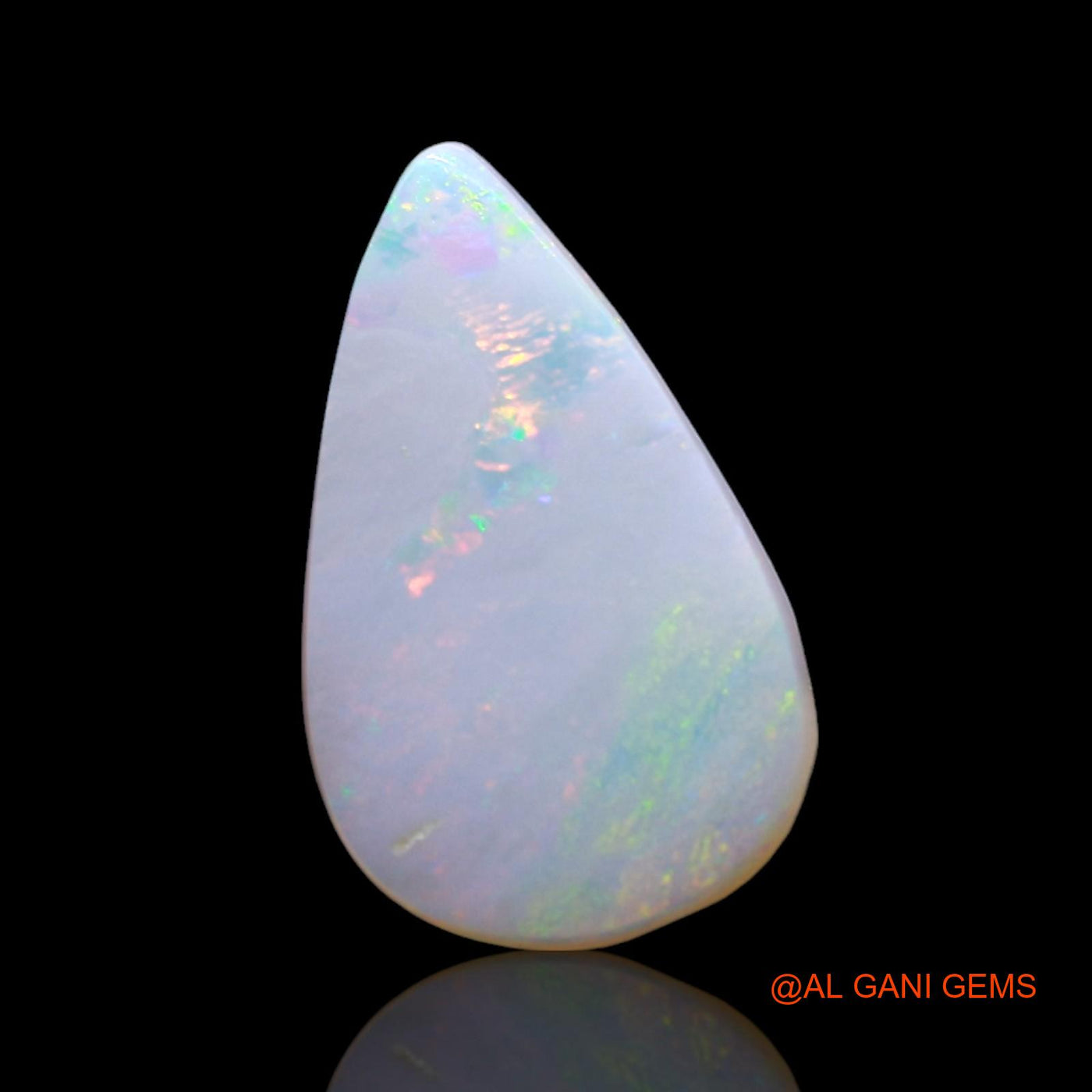 1.00 Cts Natural Australian Fire Opal Pear Cabochon Loose Gemstone For Jewelry 12x7x2 mm AF-785
