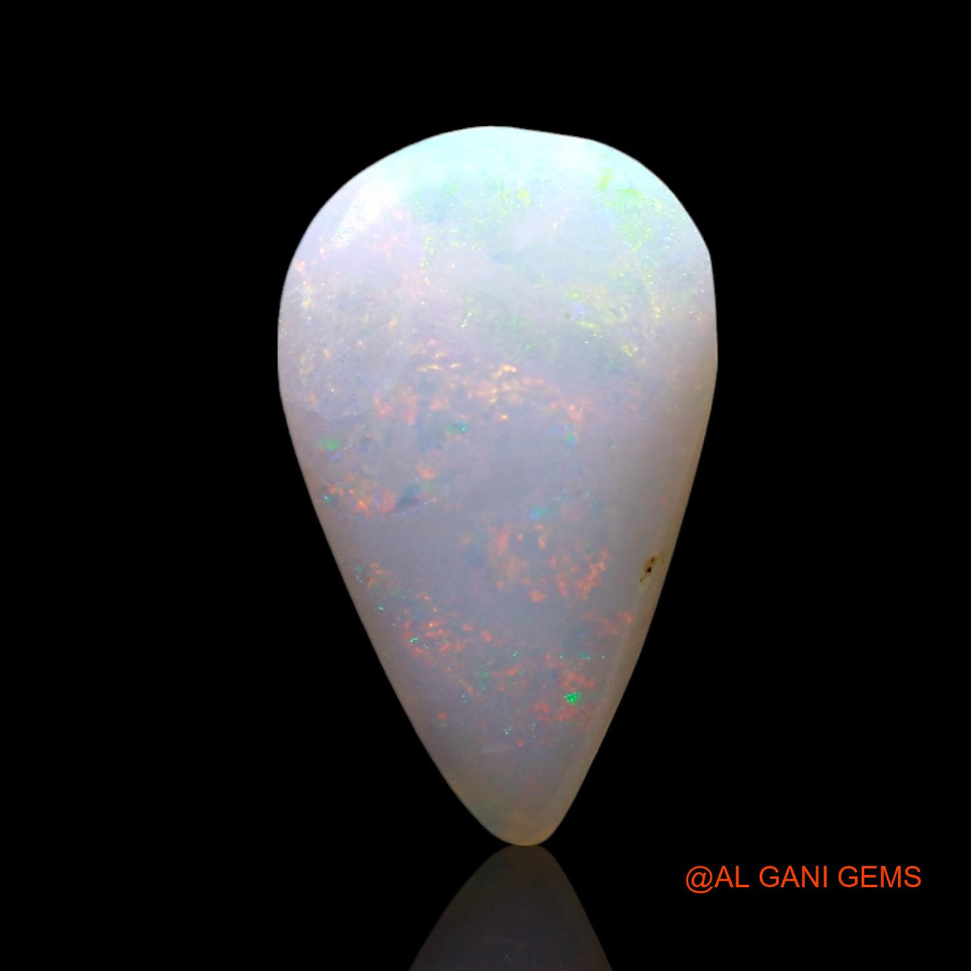1.00 Cts Natural Australian Fire Opal Pear Cabochon Loose Gemstone For Jewelry 12x7x2 mm AF-785