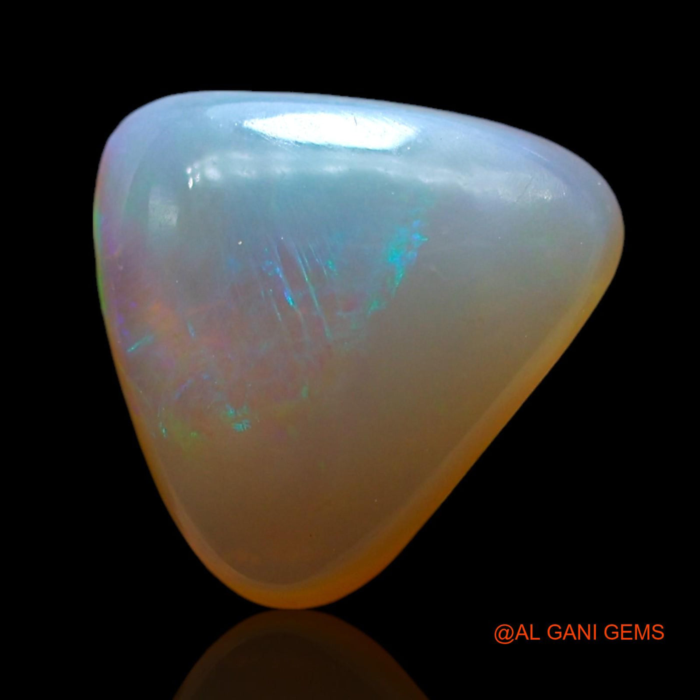 Natural Untreated Fire Opal Loose Gemstone Trillion Cabochon From Australia 2.00 Cts 10x10x3 mm AF-787