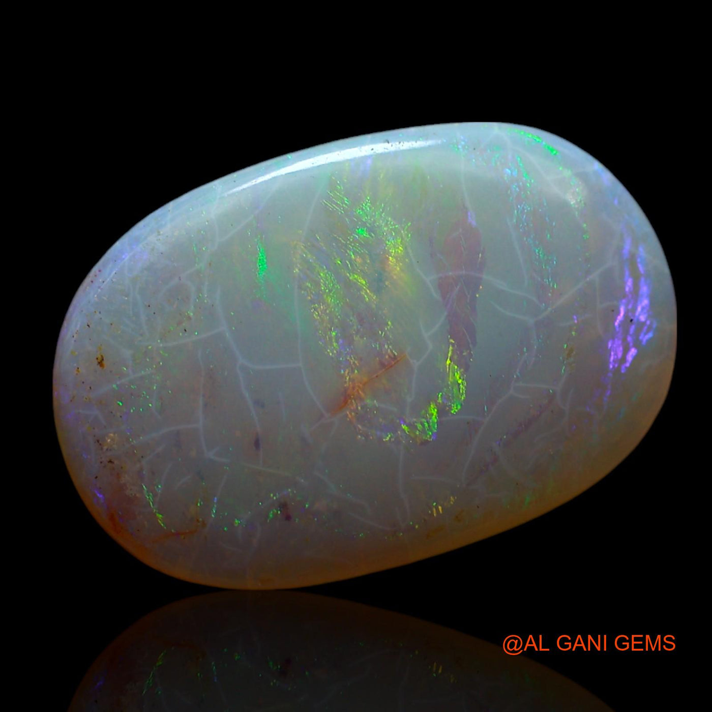4.00 Cts Natural Australian Fire Opal Oval Cabochon Loose Gemstone For Jewelry 17x11x2 mm AF-78