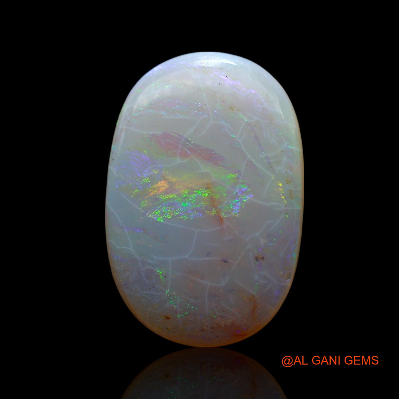 4.00 Cts Natural Australian Fire Opal Oval Cabochon Loose Gemstone For Jewelry 17x11x2 mm AF-78