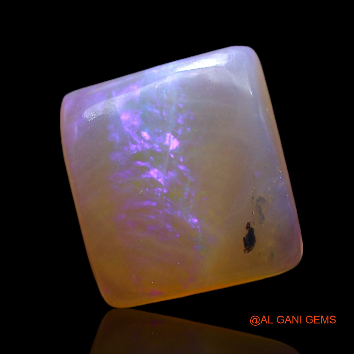 2.00 Cts Natural Australian Fire Opal Loose Gemstone Square Cabochon 10x9x3 mm AF-790
